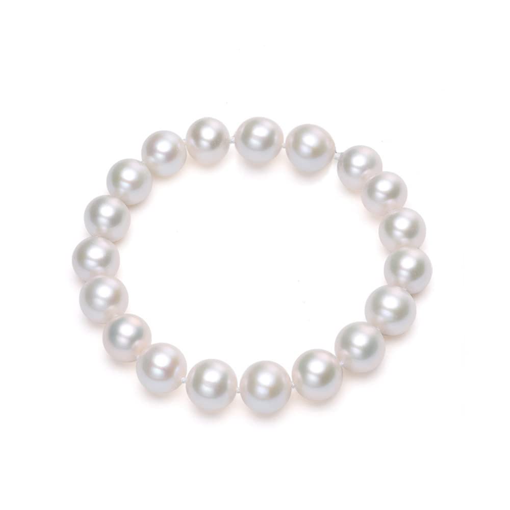 ERLOSYA Cute Freshwater Cultured Pearl Bracelets for Women, Dainty Beaded Stretch Bracelet Simple Jewelry for Women