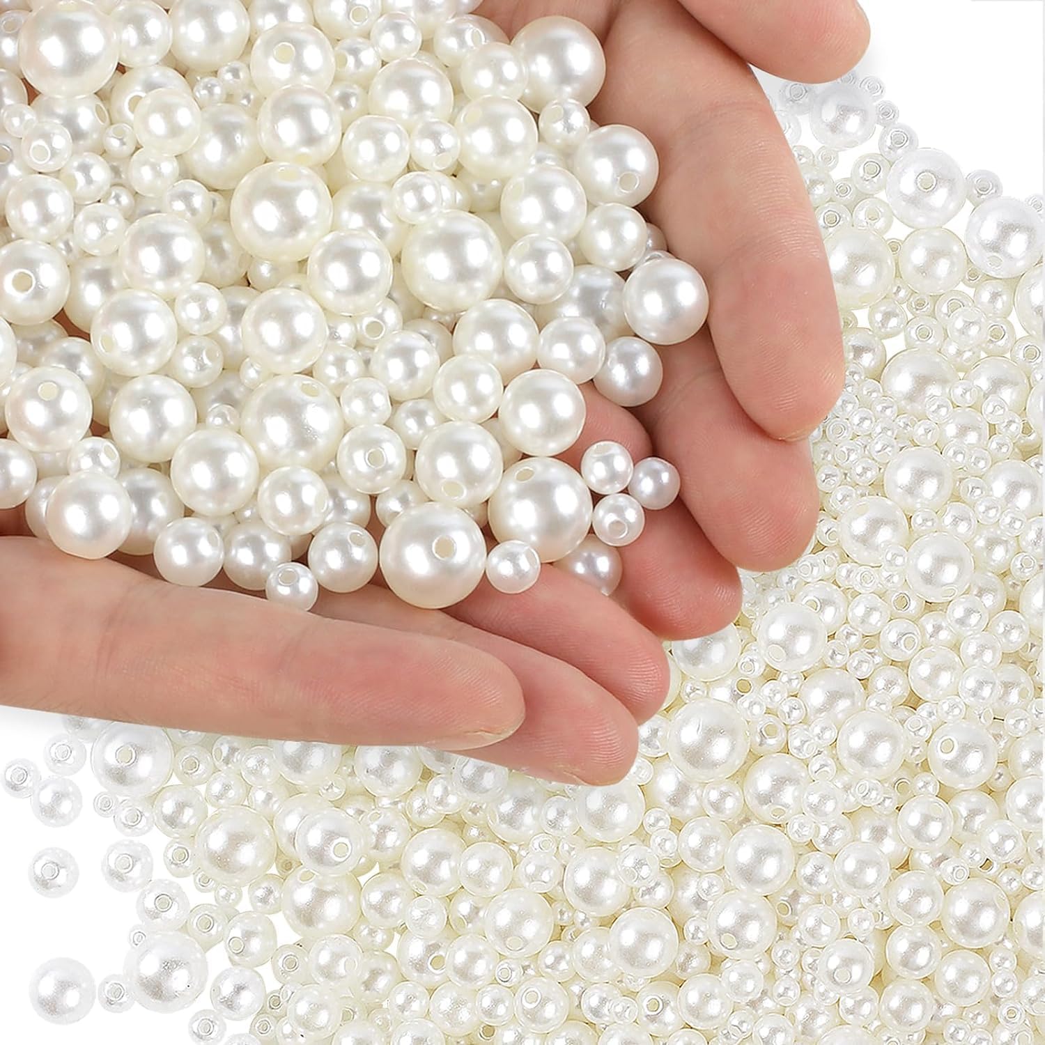 Phinus 1950 Pcs Round Loose Pearl Beads for Jewelry Making
| Phinus 5 Size Pearls for Crafts Jewelry Making
| Phinus Ro