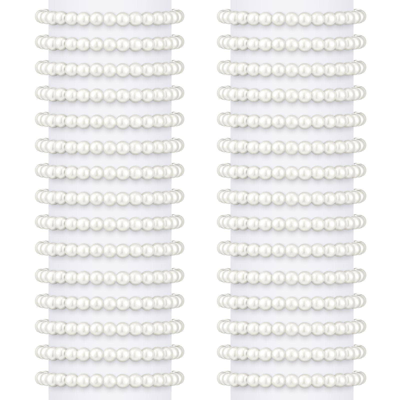 Glenmal Pearl Bracelets for Women Wedding Faux Bridal White Pearl Bulk Elastic Stretch
| Glenmal Pearl Bracelets for Wo